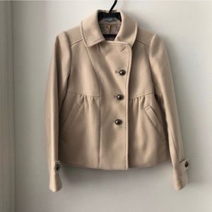 Two Anthropologie swing coats khaki and navy